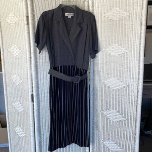 Argenti polka dot and pinstripe dress